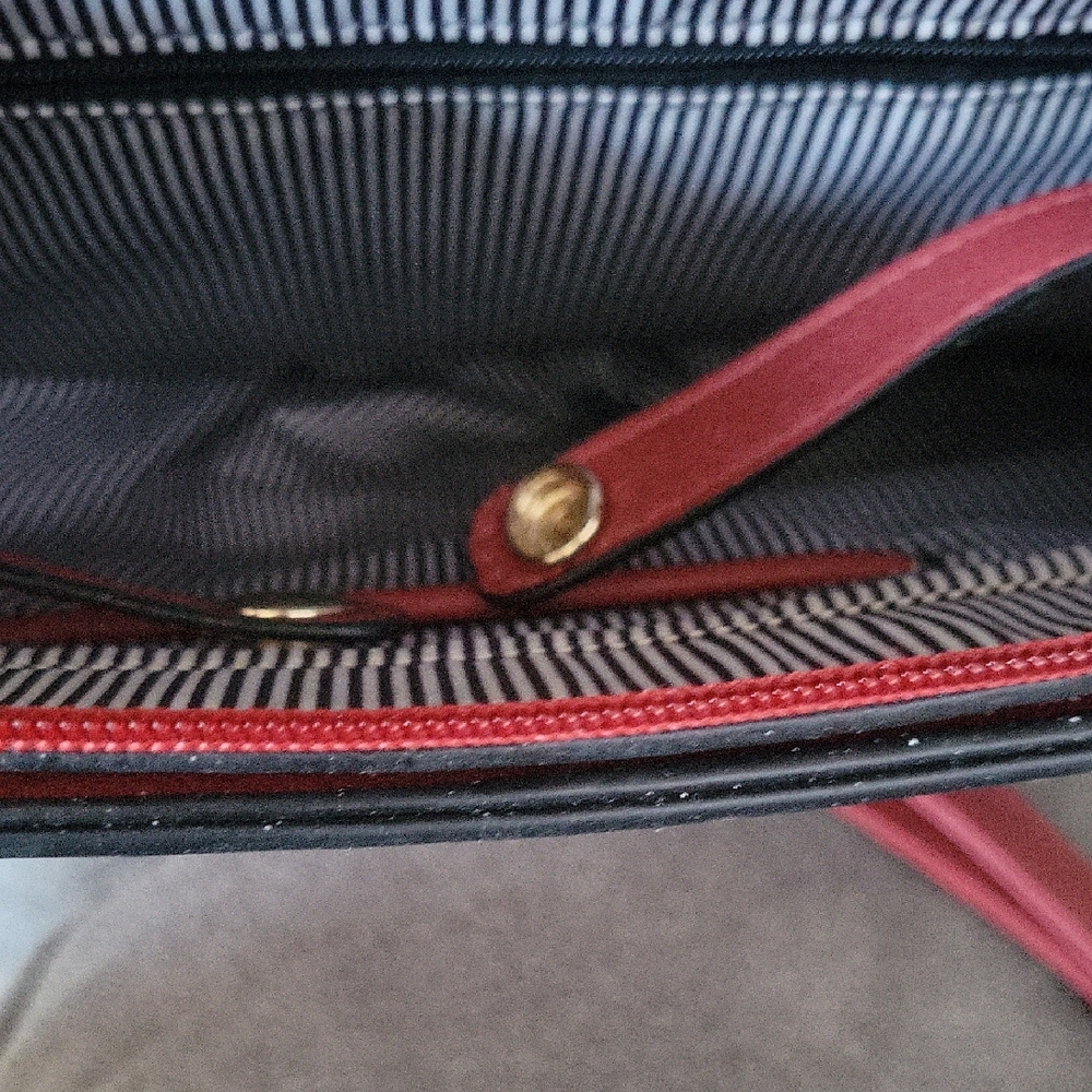Red Faux Leather Backpack Purse - Picture 8 of 16